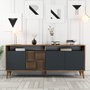 Hanah Home Milan Consola Nogal y Antracita